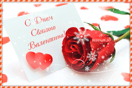 С днем святого Валентина  анимация 