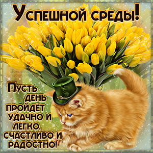 Успешной среды. Весенняя среда с тюльпанами