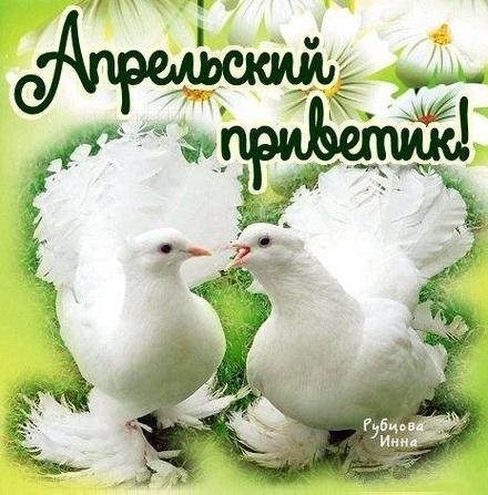 Красивая картинка апрельский приветик с поздравлением