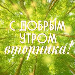 Доброе утро вторник Анимационная открытка с добрым утром вторника