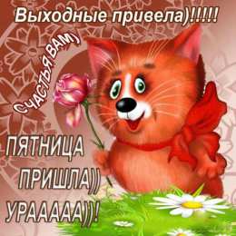 Доброе утро пятница Выходные привела. Счастья вам, пятница пришла. Урааа
