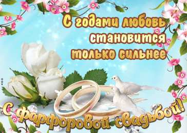 Фарфоровая свадьба 20 лет вместе 